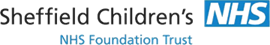 Text says sheffield children's NHS foundation trust